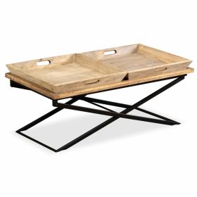 vidaXL Coffee Table Solid Mango Wood 110x55x42 cm