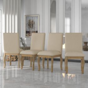 4 Wooden Cushioned Dining Chairs