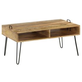 vidaXL Coffee Table Solid Mango Wood 100x60x45 cm