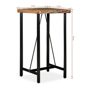 vidaXL Bar Table Solid Reclaimed Wood 60x60x107 cm