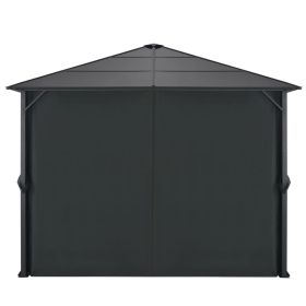 vidaXL Gazebo with Curtain Aluminium 3x3 m Black