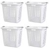 Set of 4 Heavy Duty Plastic Laundry Hamper Dirty Clothes Basket