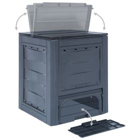 vidaXL Garden Composter Grey 60x60x73 cm 260 L