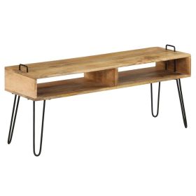 vidaXL TV Stand Solid Mango Wood 110x35x45 cm