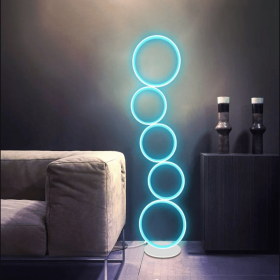 RGB Minimalist Circular Floor Lamp