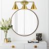 Wall Mounted 3 Light Bathroom Vanity Light Fixtures Satin Bronze Vanity Lighting Over Mirror