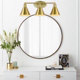 Wall Mounted 3 Light Bathroom Vanity Light Fixtures Satin Bronze Vanity Lighting Over Mirror