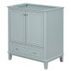 30" Bathroom Vanity without Sink, Base Only, Multi-functional Bathroom Cabinet with Doors and Drawer, Solid Frame and MDF Board