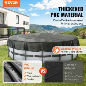 VEVOR 18 Ft Round Pool Cover, Solar Covers for Above Ground Pools, Safety Pool Cover with Drawstring Design, PVC Summer Pool Cover