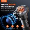 VEVOR Massage Gun Deep Tissue with 9 Speed Levels & 6 Massage Heads, 24V 2500mAh Batteries, Percussion Muscle Massager for Athletes