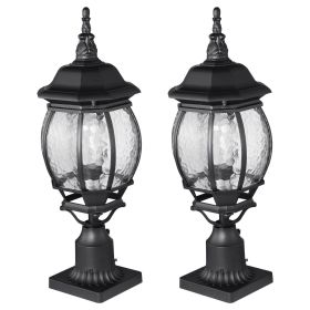 VEVOR 2 PCs Dusk to Dawn Outdoor Lamp Post Light Fixture 20.87in Pole Pier Mount