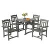 VEVOR 5 Pieces Patio Dining Set, Outdoor Square Furniture Table and Chairs, All Weather Garden Furniture Table Sets, HIPS Small Patio Conversation Set