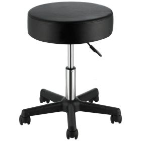 VEVOR Rolling Stools with Wheels, 400 LBS Weight Capacity Adjustable Height Stool with Ultra-Thick Seat Cushion, Swivel Stools Chair for Salon, Bar