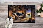 Cows Evening Milking Time Doormat Front Door Mat Indoor Outdoor Rugs for Entryway, Non Slip Washable Low Pile, 24H X 36W