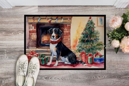 Appenzeller Sennenhund Cozy Christmas Doormat Front Door Mat Indoor Outdoor Rugs for Entryway, Non Slip Washable Low Pile, 24H X 36W