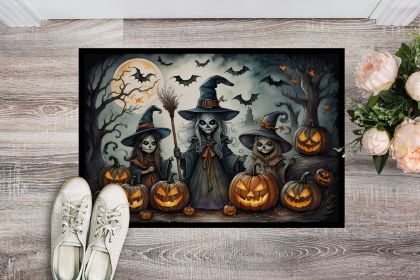 Witches Spooky Halloween Doormat Front Door Mat Indoor Outdoor Rugs for Entryway, Non Slip Washable Low Pile, 24H X 36W