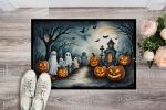 Ghosts Spooky Halloween Doormat Front Door Mat Indoor Outdoor Rugs for Entryway, Non Slip Washable Low Pile, 24H X 36W