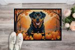 Rottweiler Fall Doormat Front Door Mat Indoor Outdoor Rugs for Entryway, Non Slip Washable Low Pile, 24H X 36W