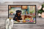 Decorating Easter Rottweiler Doormat Front Door Mat Indoor Outdoor Rugs for Entryway, Non Slip Washable Low Pile, 24H X 36W