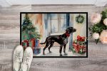 German Shorthaired Pointer Cozy Christmas Doormat Front Door Mat Indoor Outdoor Rugs for Entryway, Non Slip Washable Low Pile, 24H X 36W