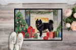 German Spitz Cozy Christmas Doormat Front Door Mat Indoor Outdoor Rugs for Entryway, Non Slip Washable Low Pile, 24H X 36W