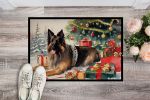 Belgian Tervuren Cozy Christmas Doormat Front Door Mat Indoor Outdoor Rugs for Entryway, Non Slip Washable Low Pile, 24H X 36W