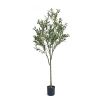 71 Inch Artificial Olive Tree, Artificial Tree Plants for Home Bedroom Living Room