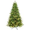 7FT PE/PVC Mixed Automatic Christmas Tree With Lights Xmas Decoration Light Up Holiday Season