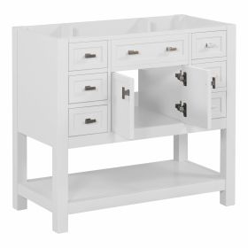 36'' Bathroom Vanity without Top Sink, White Cabinet only