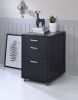 Coleen Black High Gloss & Chrome Finish Cabinet