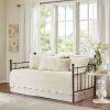 6 Piece Reversible Scalloped Edge Daybed Cover Set Cream Daybed