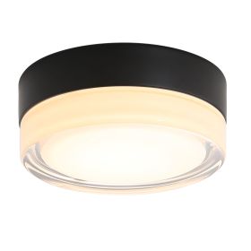 Small Size Flush Mount Ceiling Light 24W Glass Lampshade 2700K Ceiling Light Fixture for Bedroom Kids Room