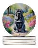 Neapolitan Mastiff Spring Path Large Sandstone Coasters Pack of 4 Absorbent Round Coasters Decor Gifts for Men or Women, 4 in, Multicolor