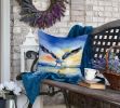 Gull Flying Low Throw Pillow Machine Washable, Indoor Outdoor Decorative Pillow for Couch, Bed or Patio, 18Hx18W