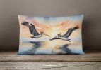 Birds, Birds, Birds Throw Pillow Throw Pillow for Indoor Couch Bed Outdoor Patio Washable, Pelicans Flying 7512,12Hx16W