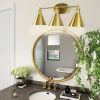 Wall Mounted 3 Light Bathroom Vanity Light Fixtures Satin Bronze Vanity Lighting Over Mirror