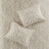 3 piece Tufted Cotton bedspread set Taupe King/Cal King