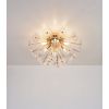 Flush Mount Ceiling Light, Crystal Chandelier Light Fixture Sputnik Firework Ceiling Lamp Modern Golden Close to Ceiling Light