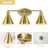 Wall Mounted 3 Light Bathroom Vanity Light Fixtures Satin Bronze Vanity Lighting Over Mirror