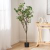 59 Inch Artificial Milan Leaf Bonsai, Artificial Tree Plants for Home Bedroom Living Room