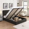 Upholstered Platform Bed with Underneath Storage,Queen Size