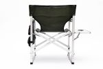 1-piece Padded Folding Outdoor Chair with Side Table and Storage Pockets,Lightweight Oversized Directors Chair for indoor, Outdoor Camping