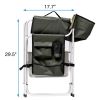 1-piece Padded Folding Outdoor Chair with Side Table and Storage Pockets,Lightweight Oversized Directors Chair for indoor, Outdoor Camping