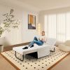 Modern Corduroy Sofa Bed,Couch Chair,Sleeper Bed,Small Lounge Sofa w/Reclining Backrest,Furniture for Living Room,Bedroom