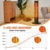 VEVOR Infrared Heater, 1500W Remote Control Electric Space Heater, Patio Heater w/ 3 Speeds & Timer & Tip-Over Protection, Outdoor/Outdoor for Bedroom