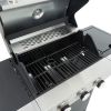 Propane Grill 3 Burner Barbecue Grill Stainless Steel Gas Grill with Side Burner, 37,000 BTU Outdoor Cooking, Patio, Garden Barbecue Grill