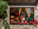 Boxer Cozy Christmas Doormat Front Door Mat Indoor Outdoor Rugs for Entryway, Non Slip Washable Low Pile, 24H X 36W