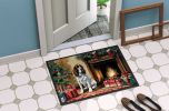 English Springer Spaniel Cozy Christmas Doormat Front Door Mat Indoor Outdoor Rugs for Entryway, Non Slip Washable Low Pile, 24H X 36W