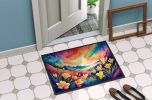 Freesia in Color Doormat Front Door Mat Indoor Outdoor Rugs for Entryway, Non Slip Washable Low Pile, 24H X 36W