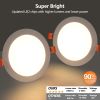 6.7 Inch LED Recessed Ceiling Lights, 12-Pack Ultra-Thin with Junction Box, 5 Color Temperature Options 2700K-5000K